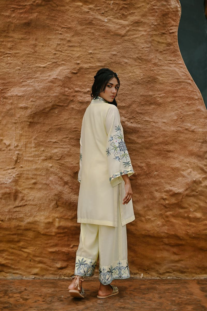 Gul E Noor - Zora - Apple White - Bamberg Cotton - 2 Piece