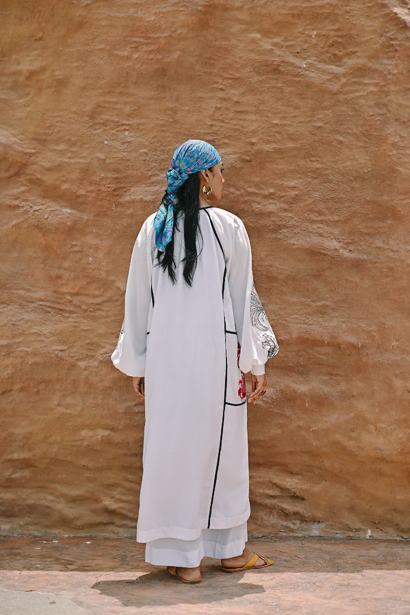 Gul E Noor - Palmae - White - Bamberg Cotton - 2 Piece