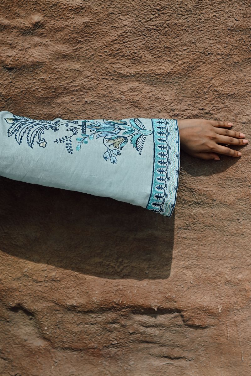 Gul E Noor - Azura - Light Sea Green - Bamberg Cotton - 2 Piece