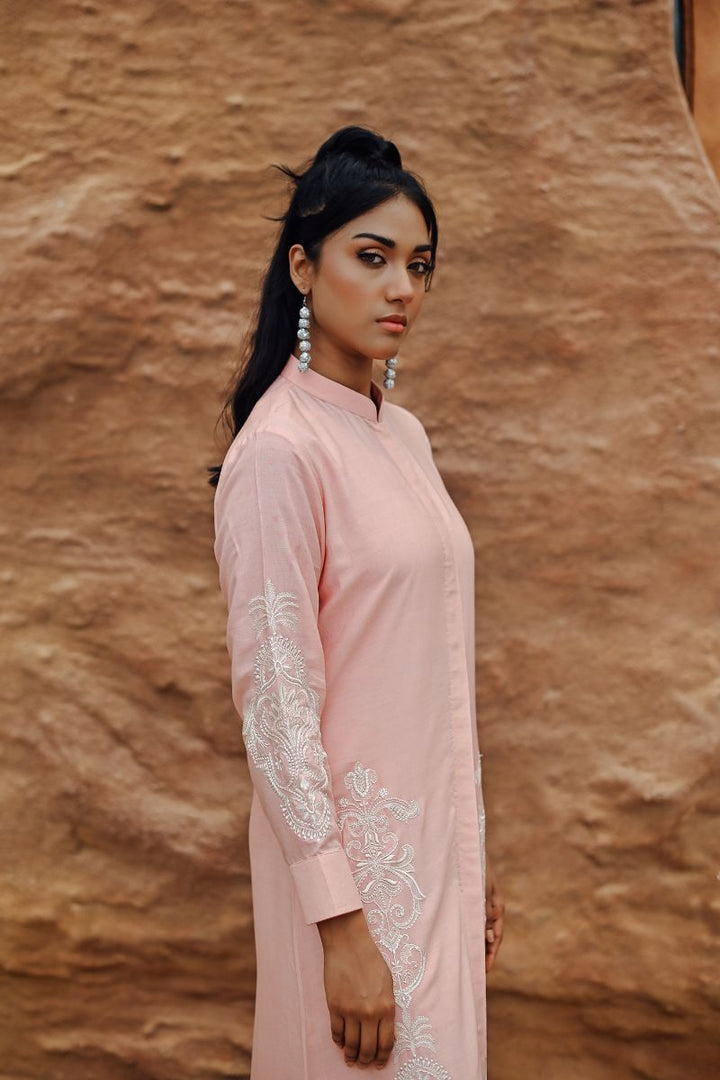 Gul E Noor - Dusty Coral - Peach - Bamberg Cotton - 2 Piece
