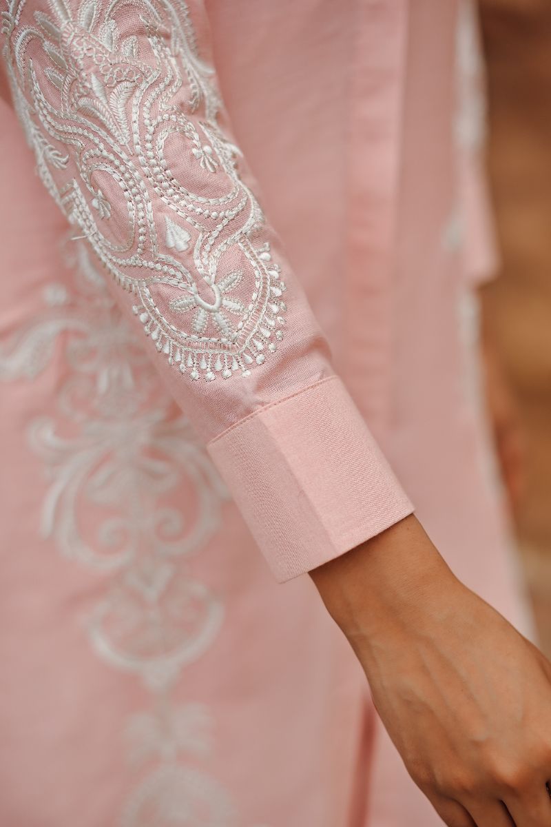 Gul E Noor - Dusty Coral - Peach - Bamberg Cotton - 2 Piece