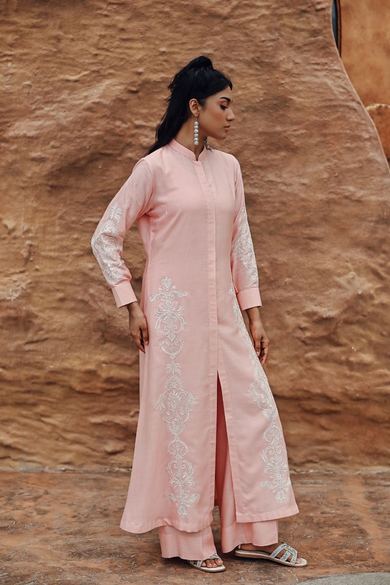 Gul E Noor - Dusty Coral - Peach - Bamberg Cotton - 2 Piece