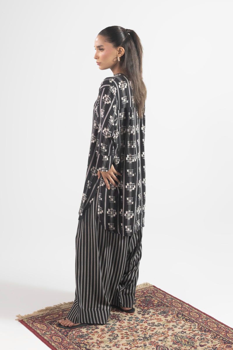 Sana Safinaz - Ss25Bsp339P2T - Black - Linen - 2 Piece