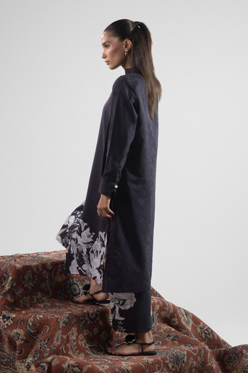 Sana Safinaz - Ss25Bsp349P2T - Black - Viscose Jacqaurd - 2 Piece