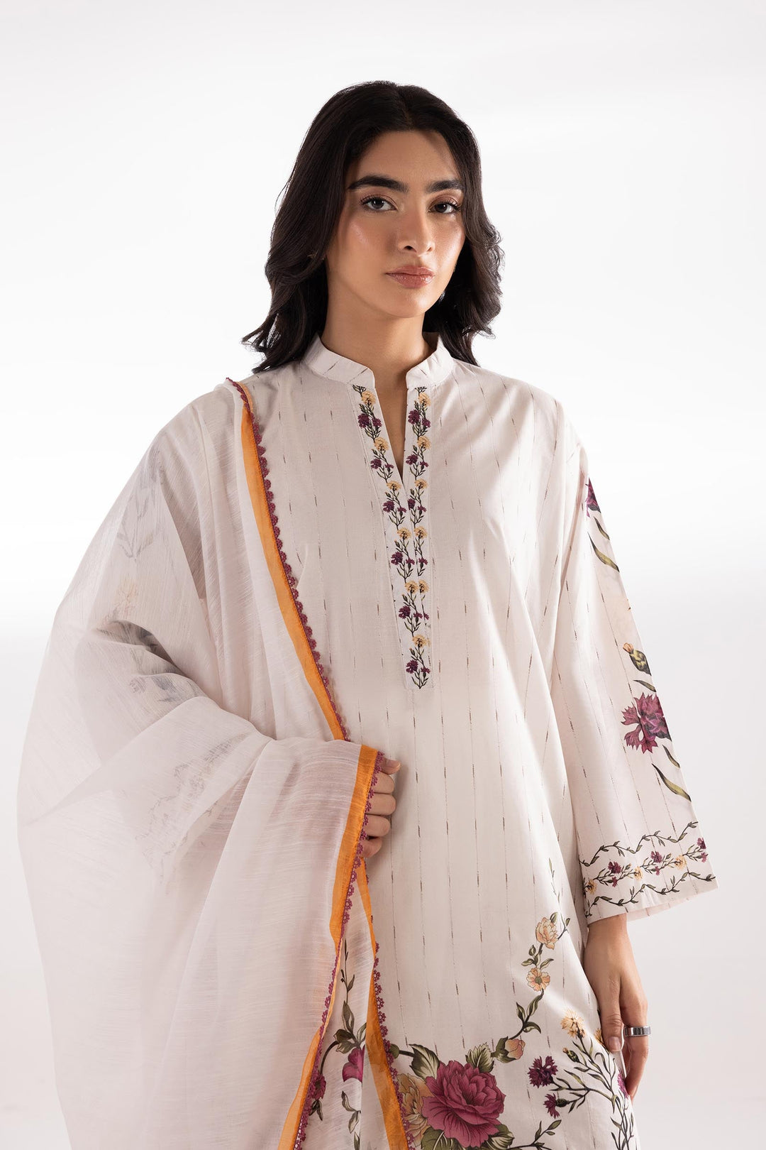Sana Safinaz - Printed Textured Suit For Women - 2 Piece