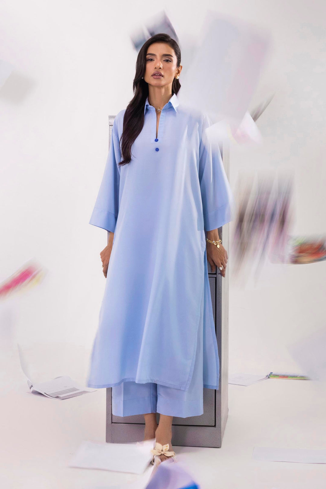 Sana Safinaz - Linen Suit For Women - 2 Piece