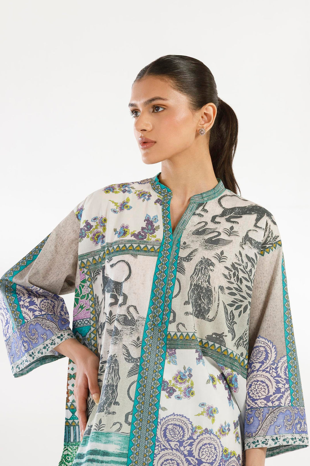 Sana Safinaz - Printed Lawn Suit For Women - 2 Piece
