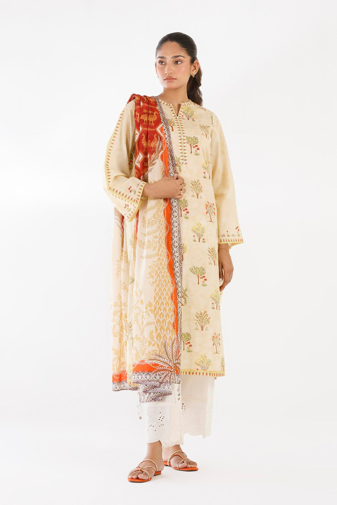 Sana Safinaz - Printed Lawn Suit For Women - 2 Piece