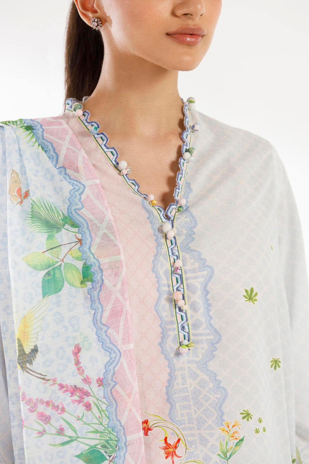 Sana Safinaz - Printed Lawn Suit For Women - 2 Piece