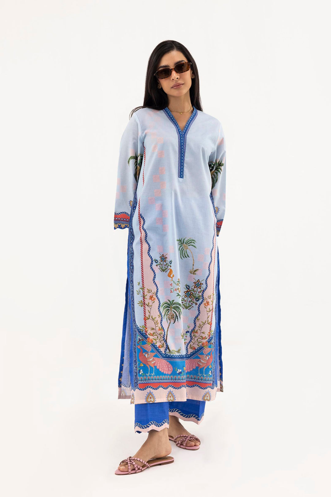 Sana Safinaz - Printed Lawn Suit For Women - 2 Piece