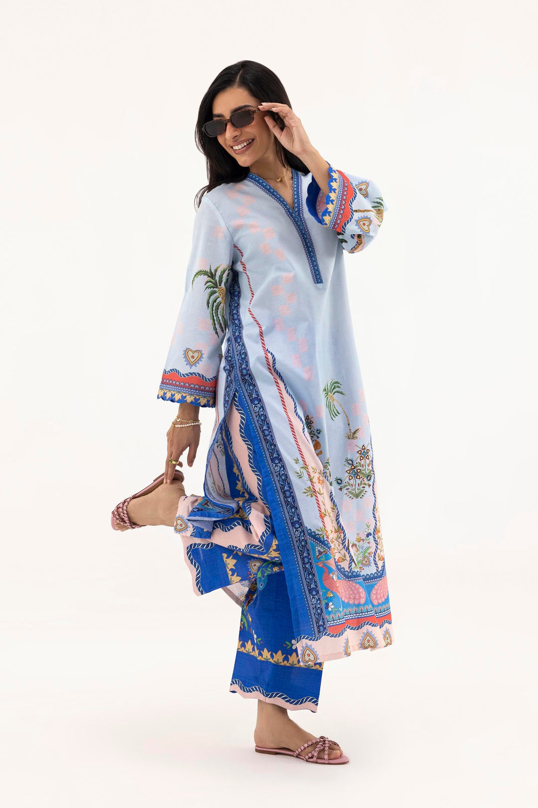Sana Safinaz - Printed Lawn Suit For Women - 2 Piece