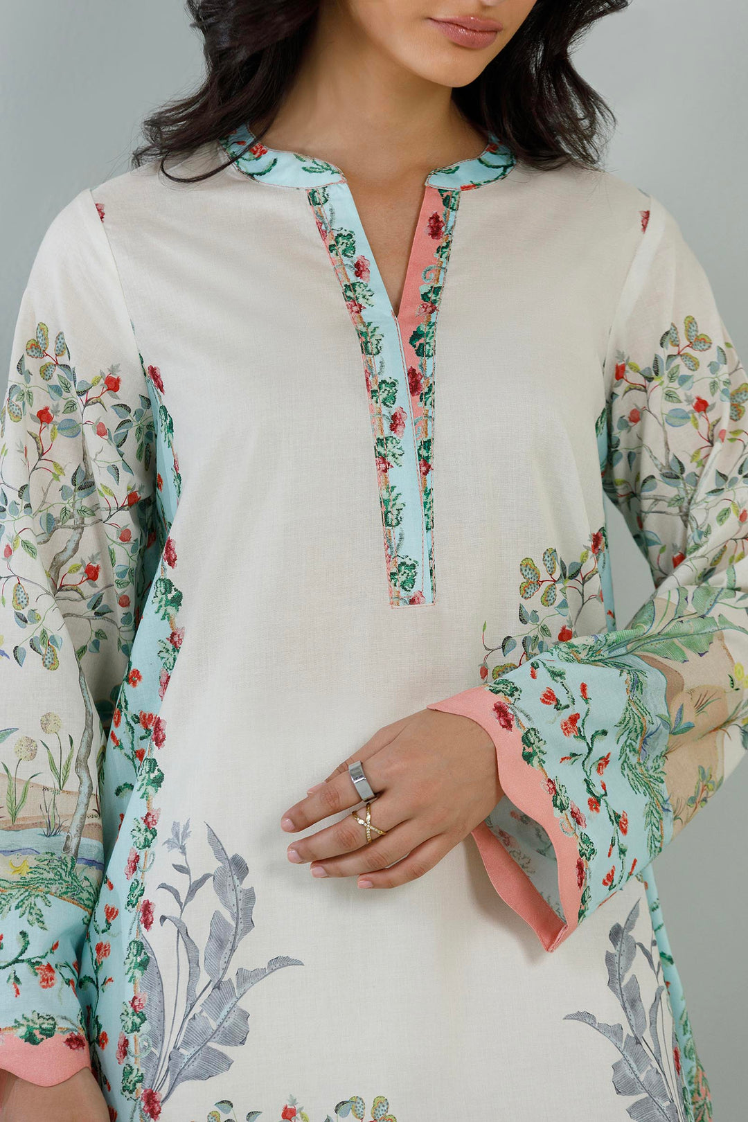 Sana Safinaz - Printed Lawn Suit For Women - 2 Piece