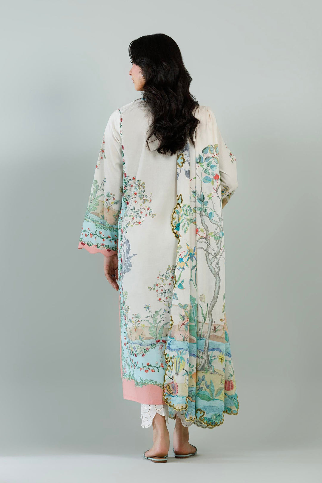 Sana Safinaz - Printed Lawn Suit For Women - 2 Piece