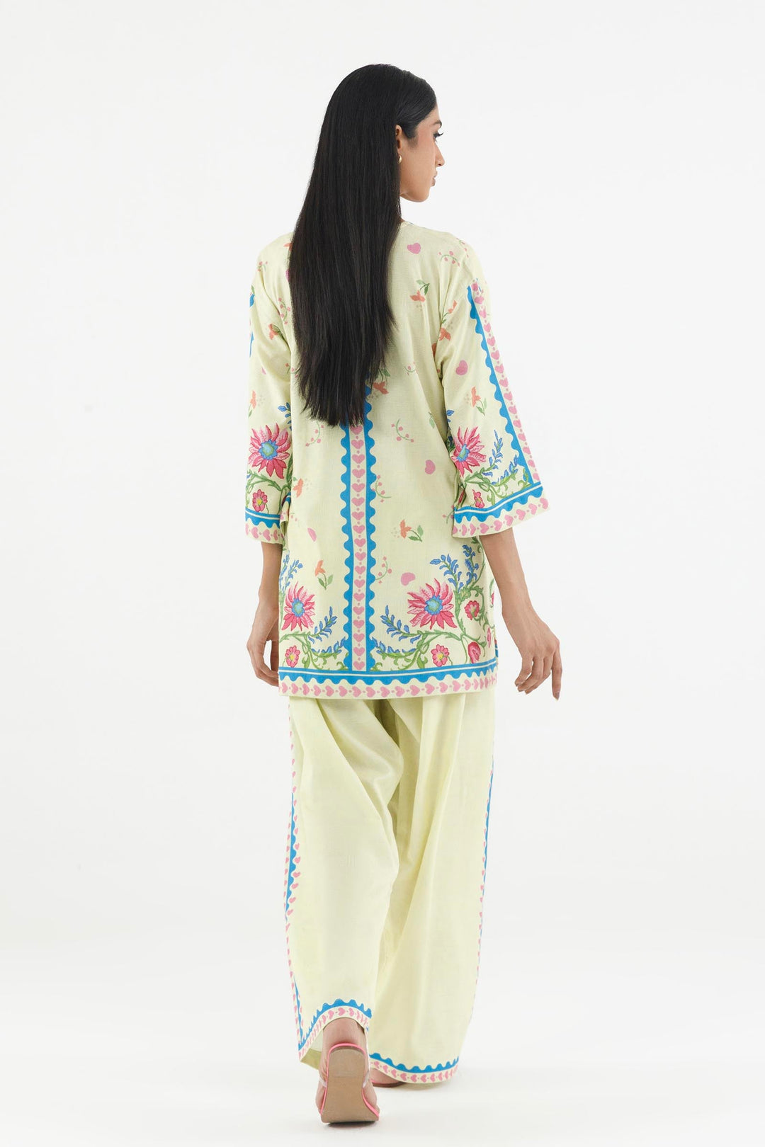 Sana Safinaz Stitched Printed Dobby Suit Lime 2 Piece