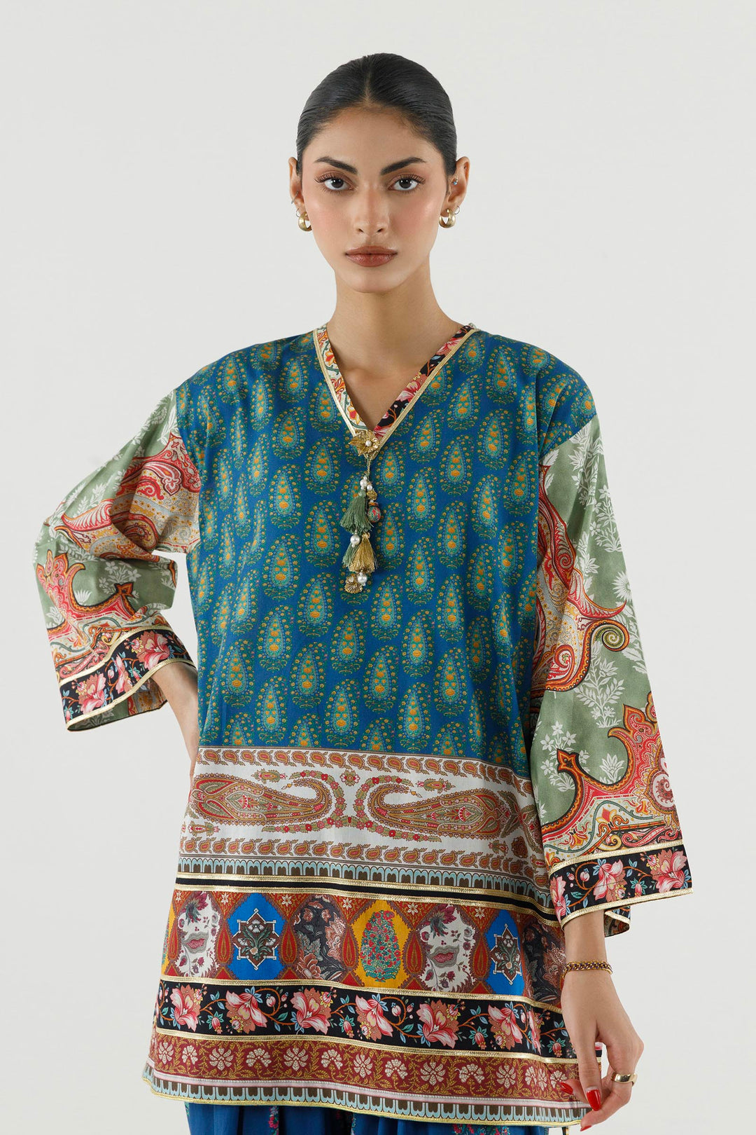 Sana Safinaz Stitched Printed Lawn Suit Multi 2 Piece