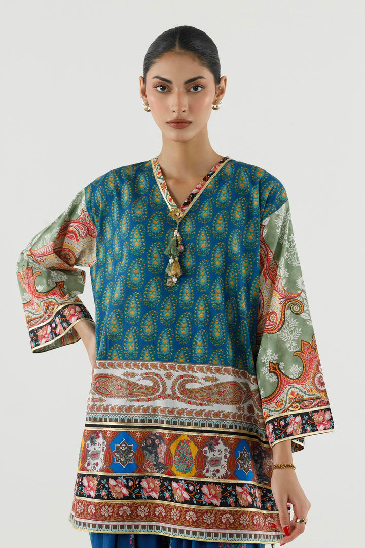 Sana Safinaz Stitched Printed Lawn Suit Multi 2 Piece