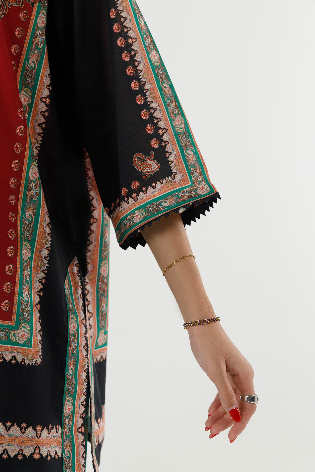 Sana Safinaz Stitched Printed Lawn Suit Black 2 Piece