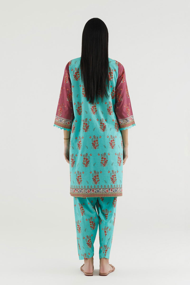 Sana Safinaz Stitched Printed Lawn Suit Multi 2 Piece