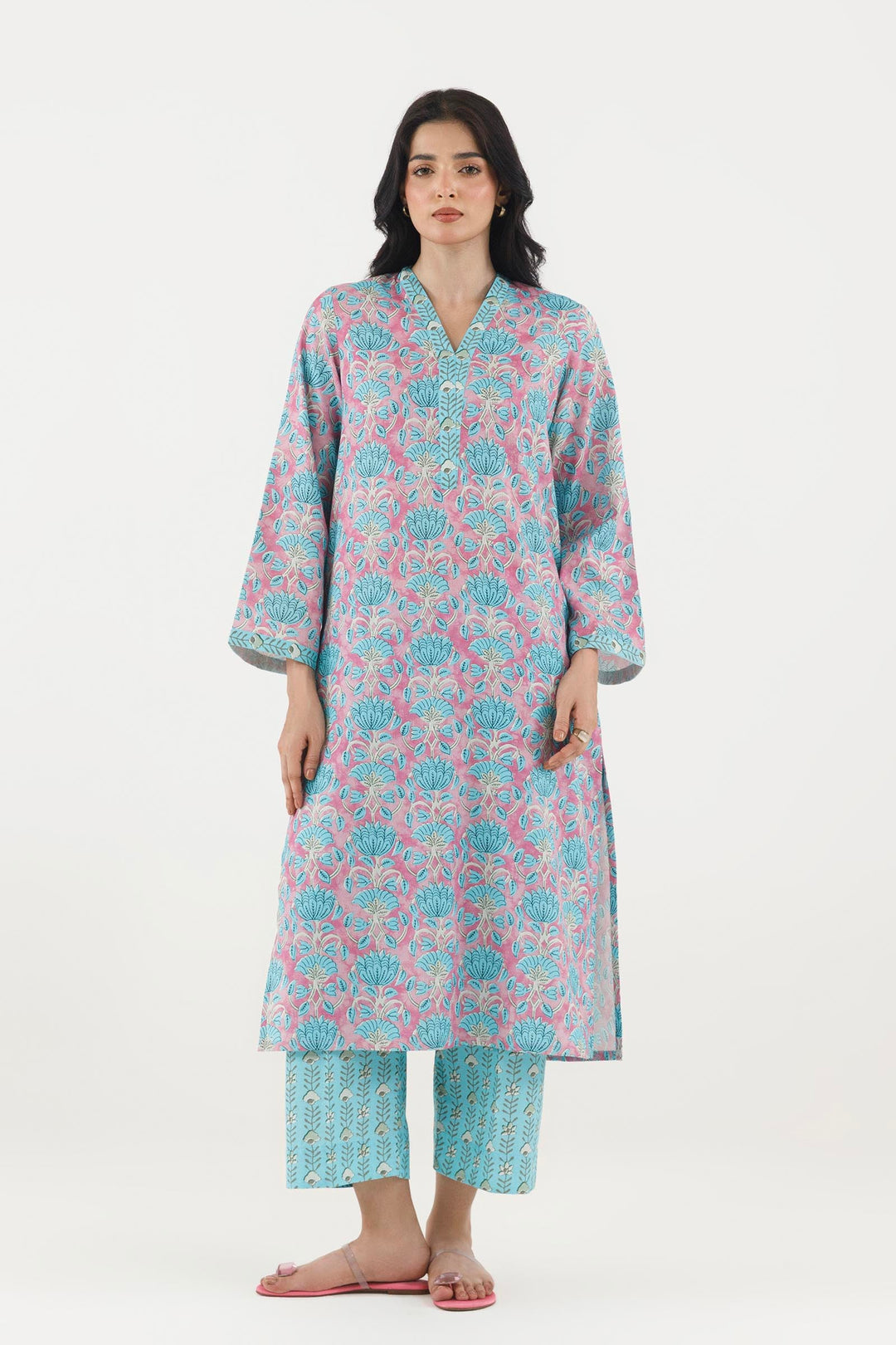 Sana Safinaz Stitched Printed Fancy Dobby Suit Multi 2 Piece