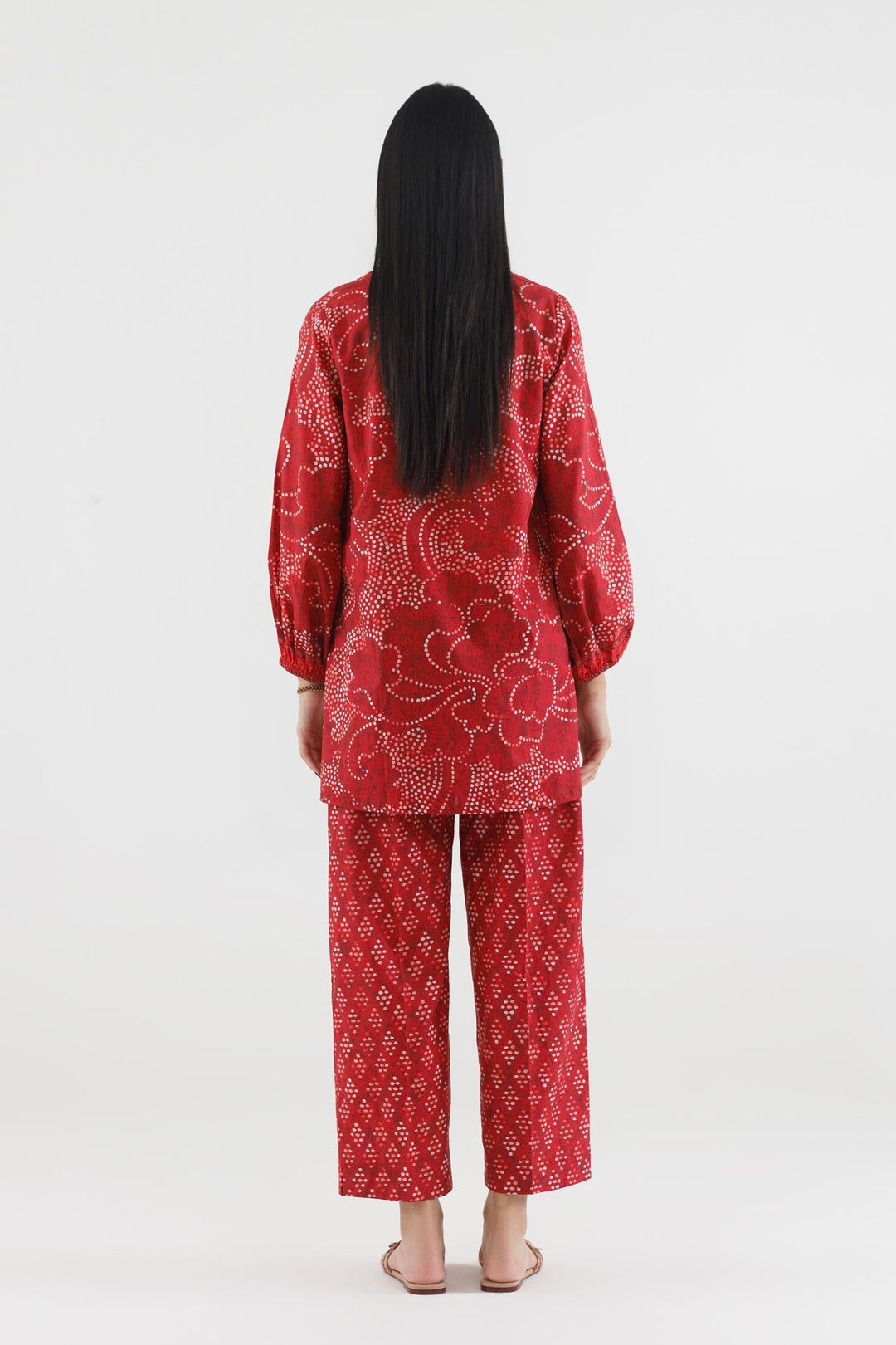 Sana Safinaz Stitched Printed Lawn Suit Red 2 Piece