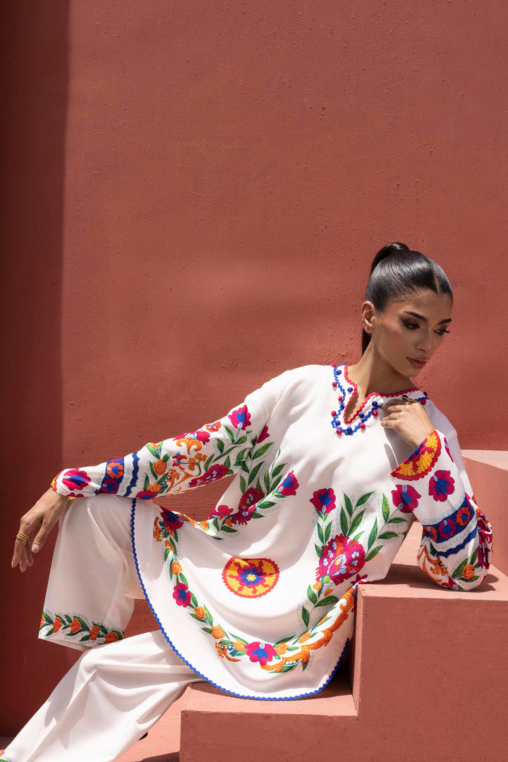 Sana Safinaz - Printed Viscose Suit For Women - 2 Piece