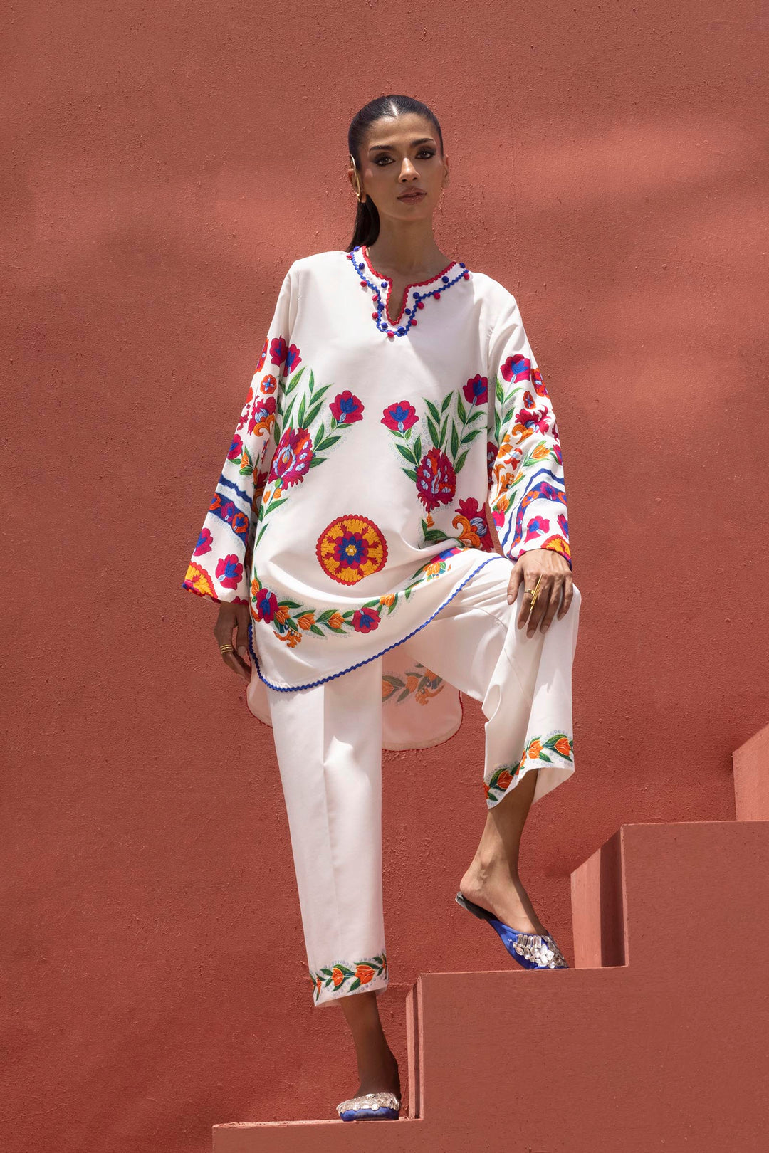 Sana Safinaz - Printed Viscose Suit For Women - 2 Piece