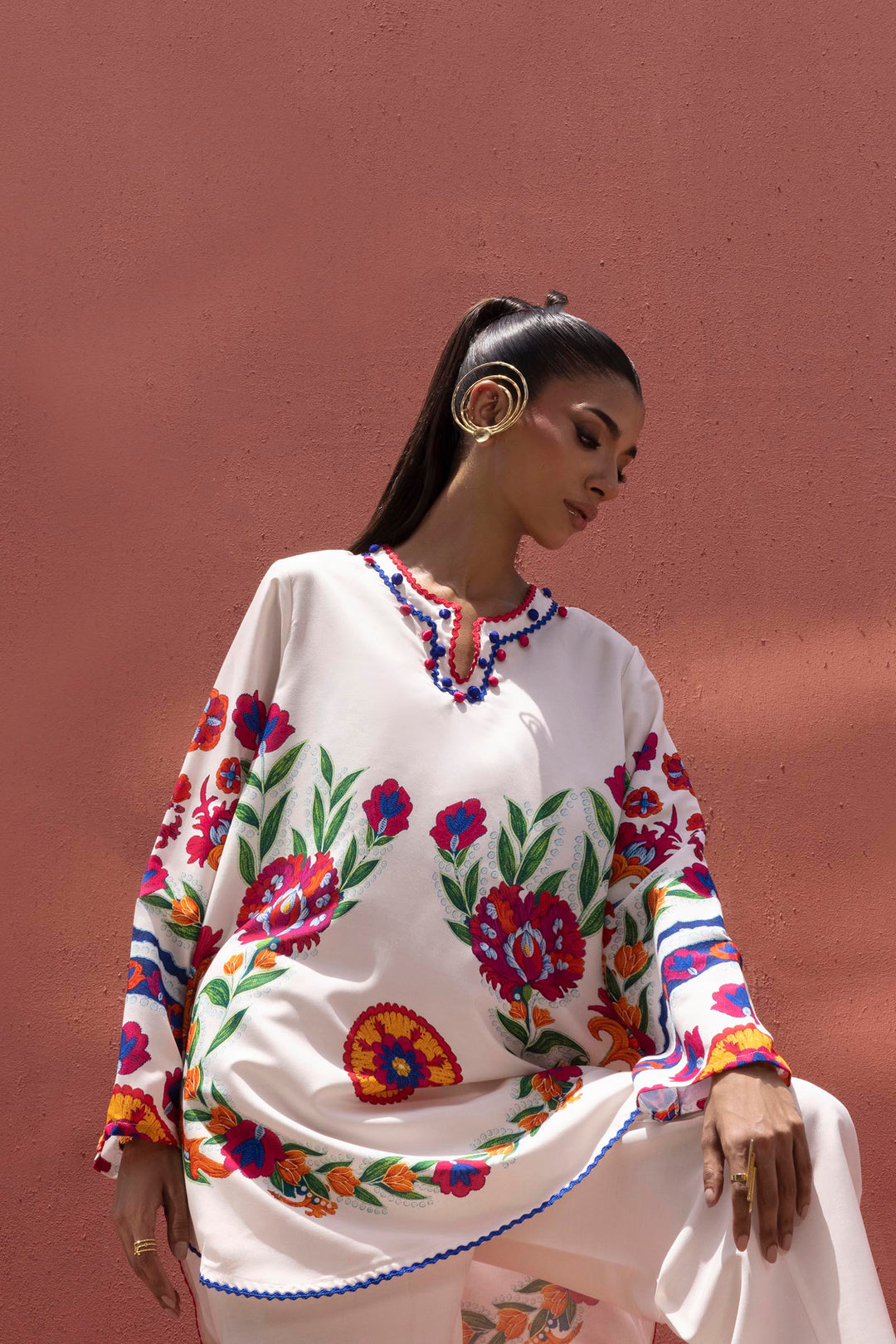 Sana Safinaz - Printed Viscose Suit For Women - 2 Piece