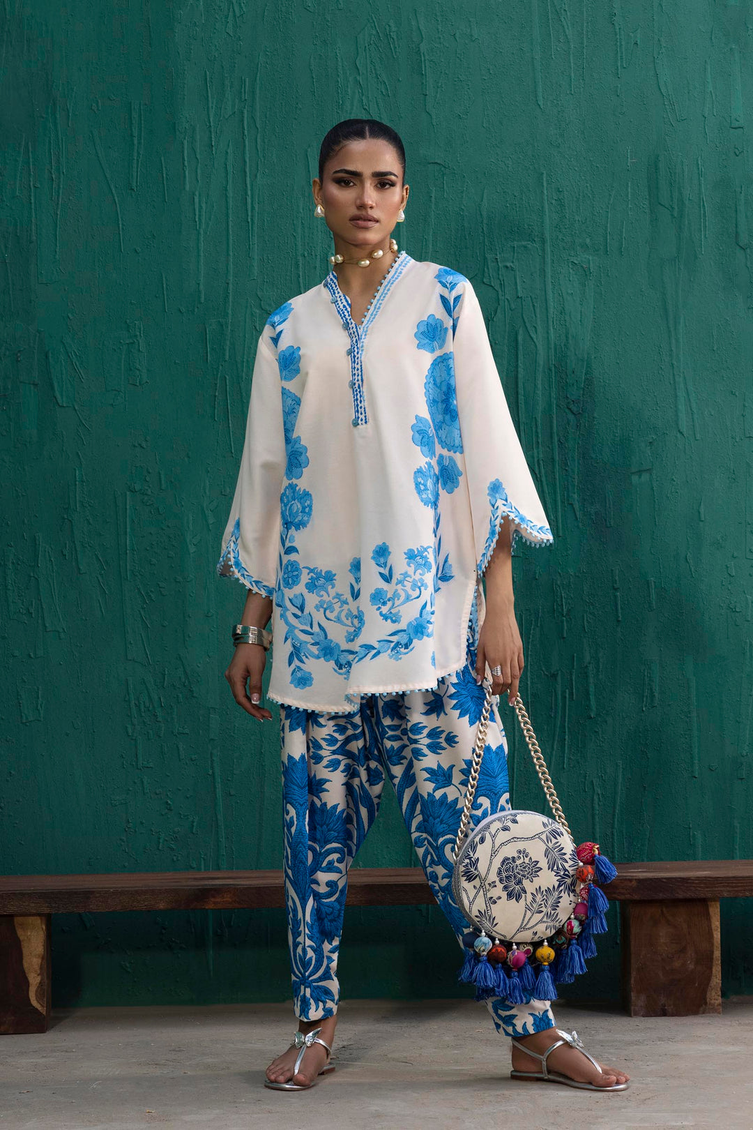 Sana Safinaz - Printed Viscose Suit For Women - 2 Piece