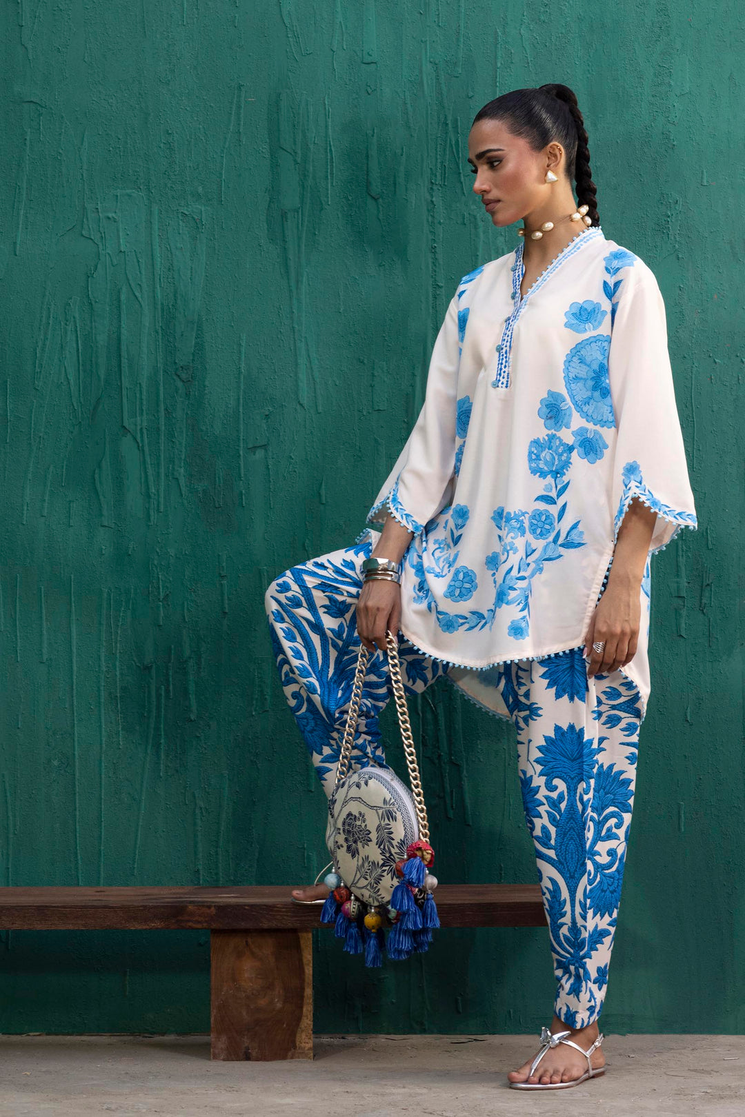 Sana Safinaz - Printed Viscose Suit For Women - 2 Piece