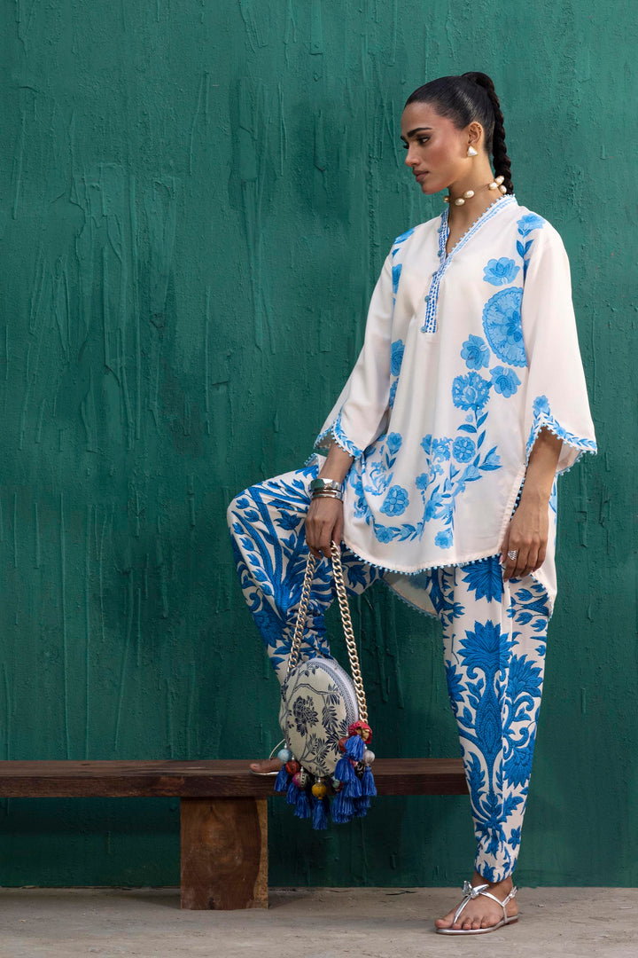 Sana Safinaz - Printed Viscose Suit For Women - 2 Piece