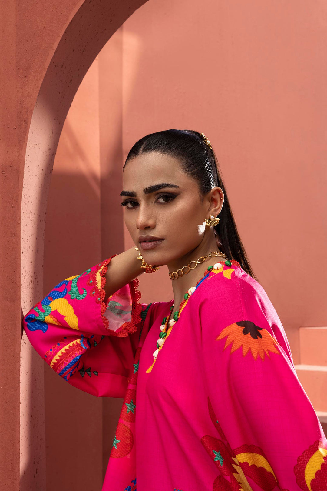 Sana Safinaz - Printed Viscose Suit For Women - 2 Piece