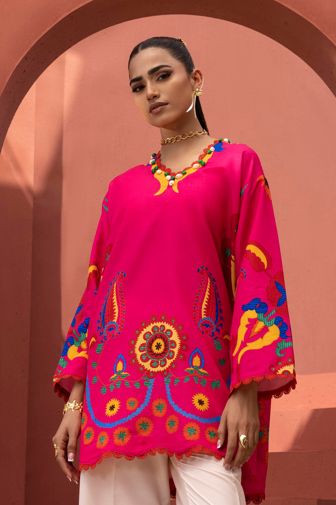 Sana Safinaz - Printed Viscose Suit For Women - 2 Piece