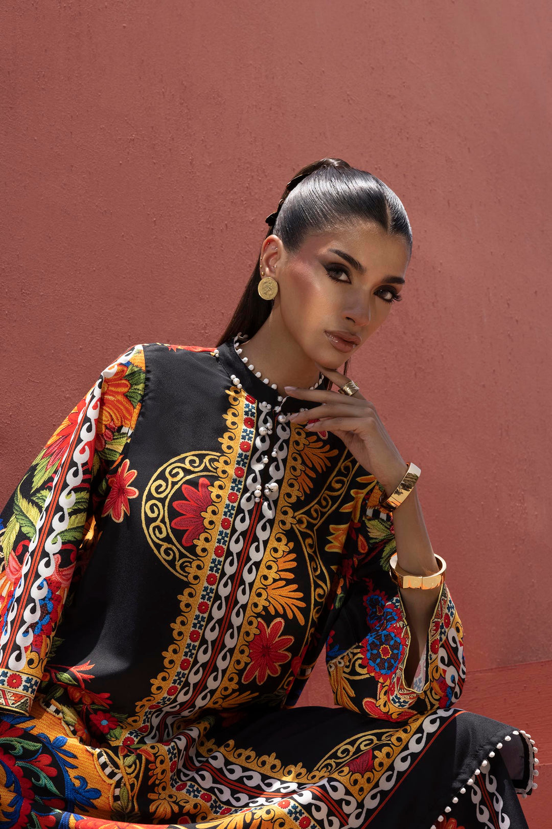 Sana Safinaz - Printed Viscose Suit For Women - 2 Piece