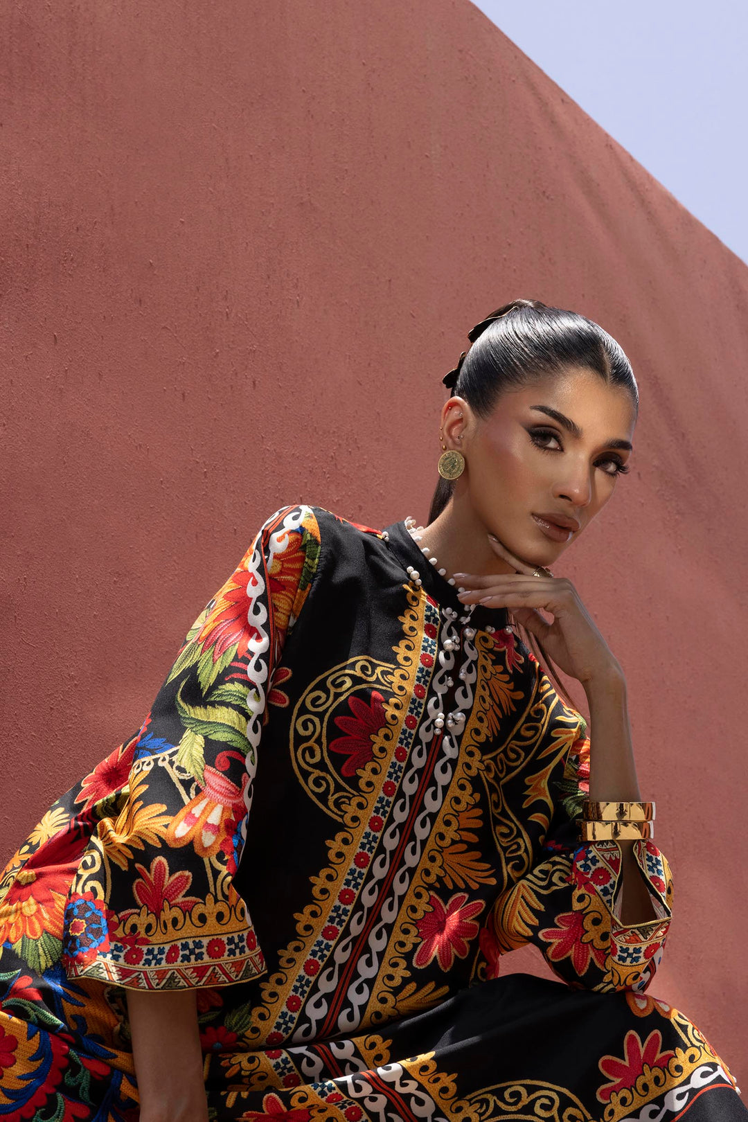 Sana Safinaz - Printed Viscose Suit For Women - 2 Piece