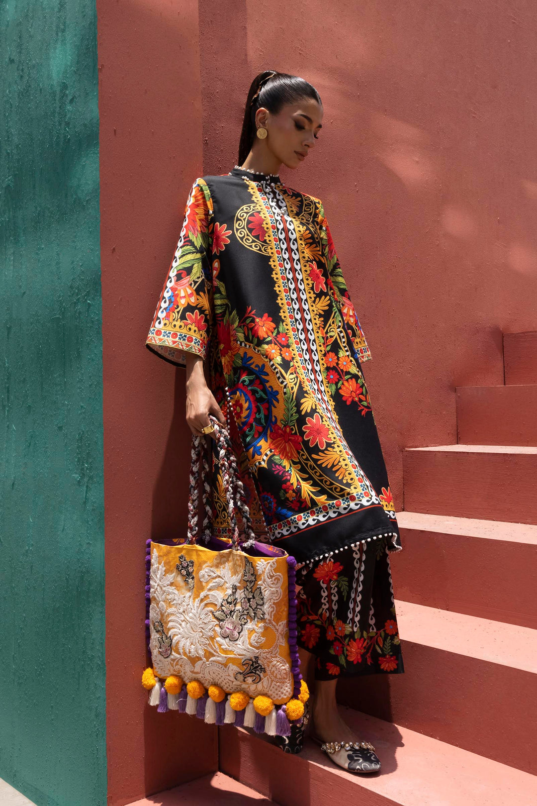 Sana Safinaz - Printed Viscose Suit For Women - 2 Piece