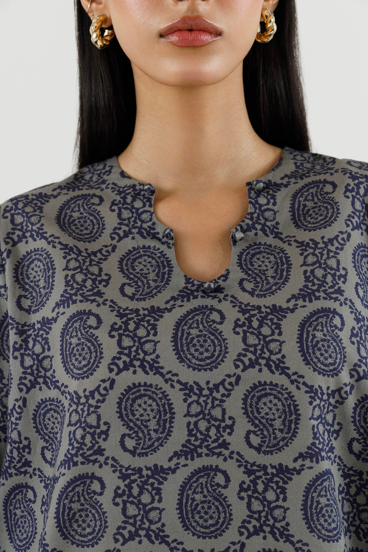 Sana Safinaz - Printed Dobby Suit For Women - 2 Piece