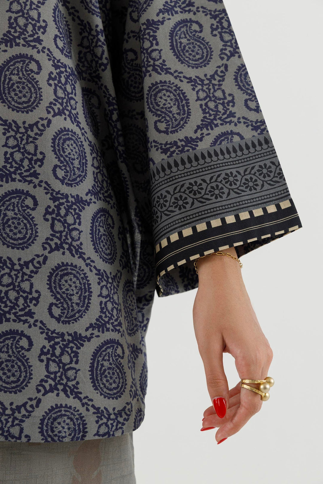 Sana Safinaz - Printed Dobby Suit For Women - 2 Piece