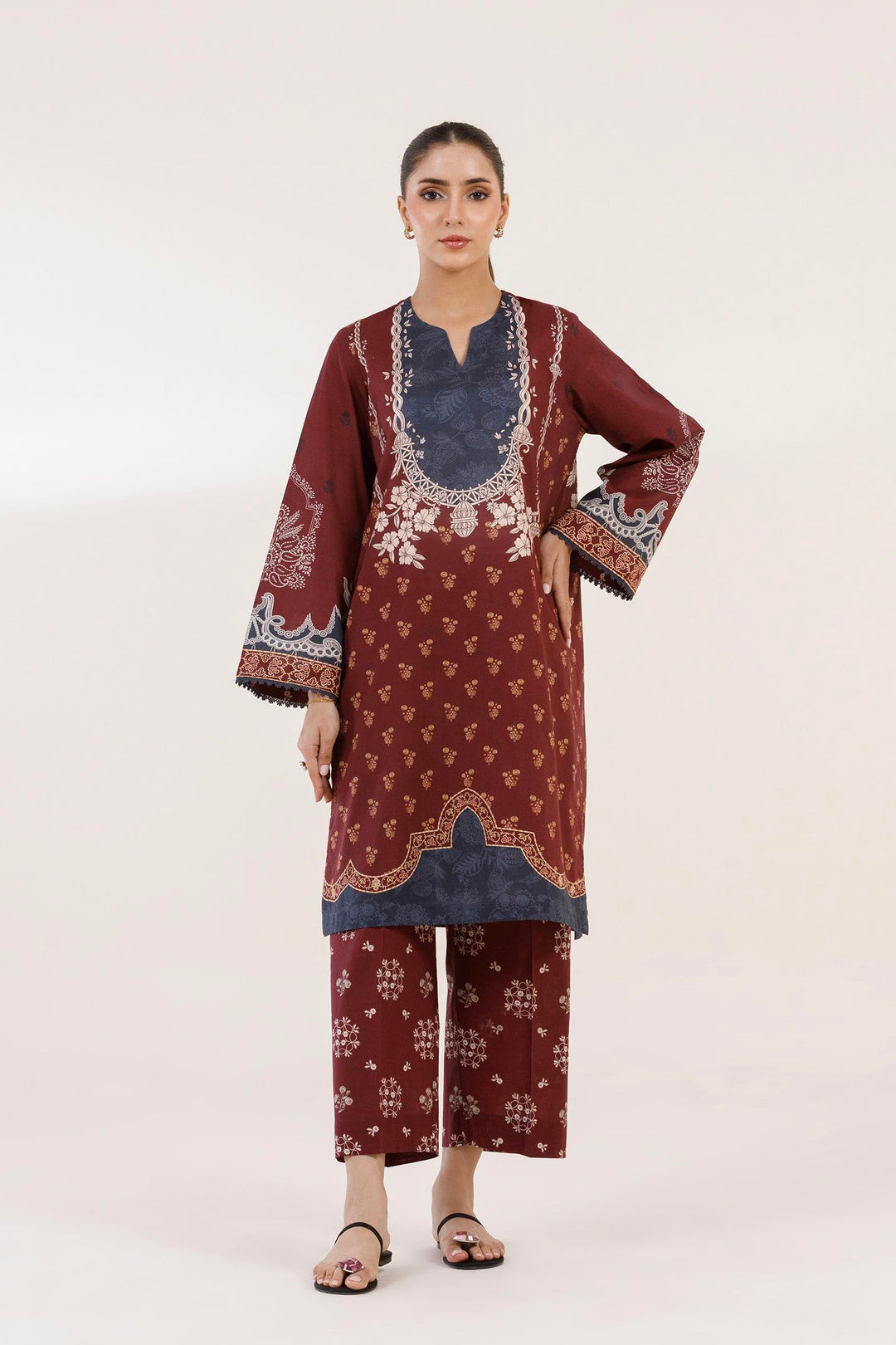 Sana Safinaz - Printed Lawn Suit For Women - 2 Piece