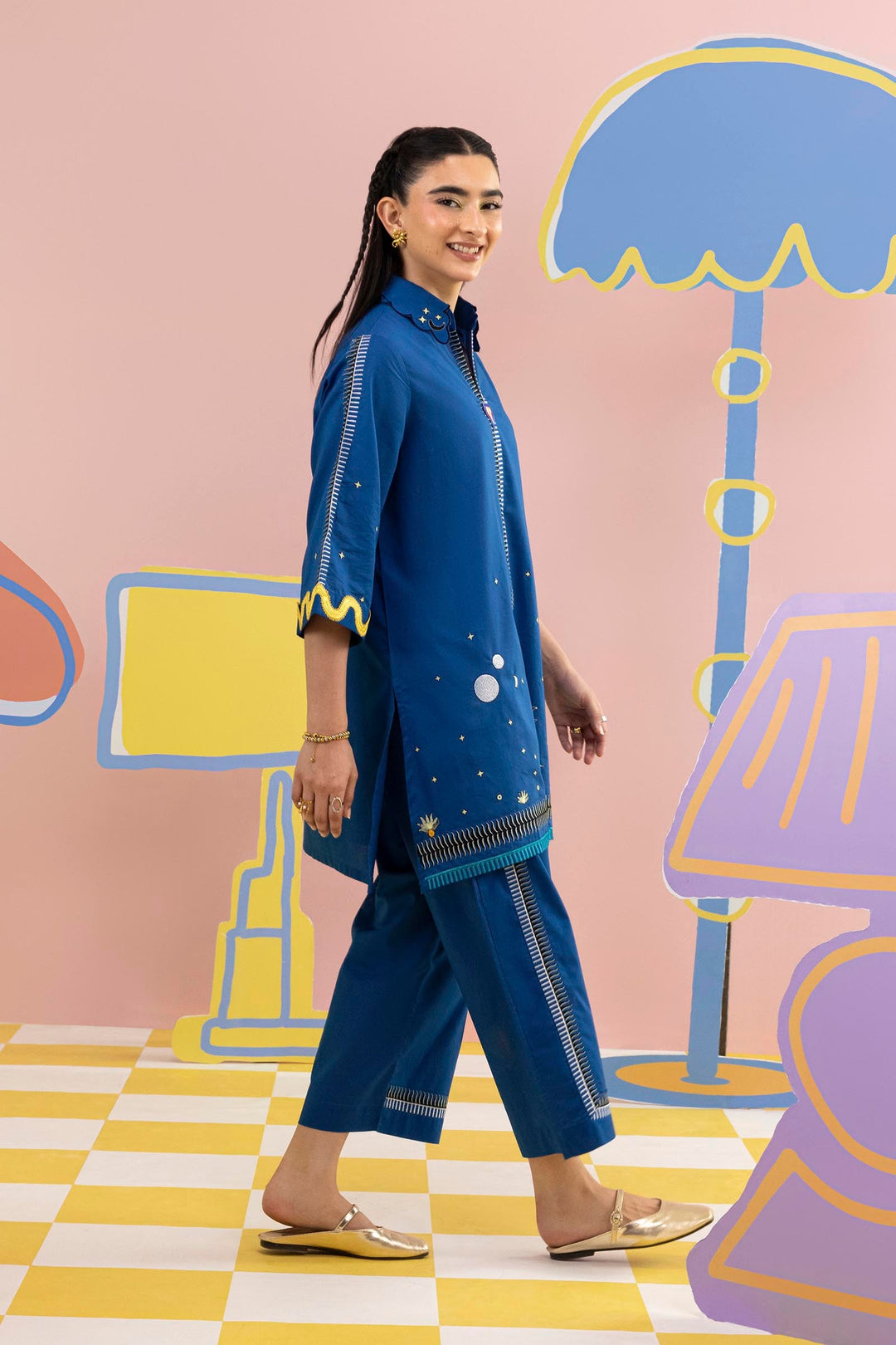 Sana Safinaz - Embroidered Lawn Suit For Women - 2 Piece