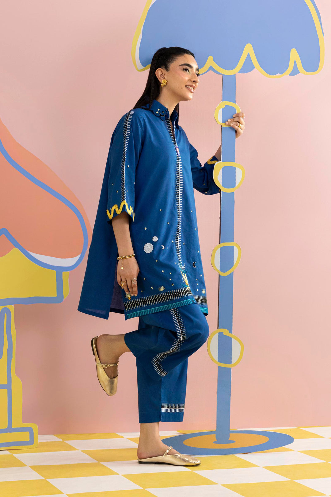 Sana Safinaz - Embroidered Lawn Suit For Women - 2 Piece
