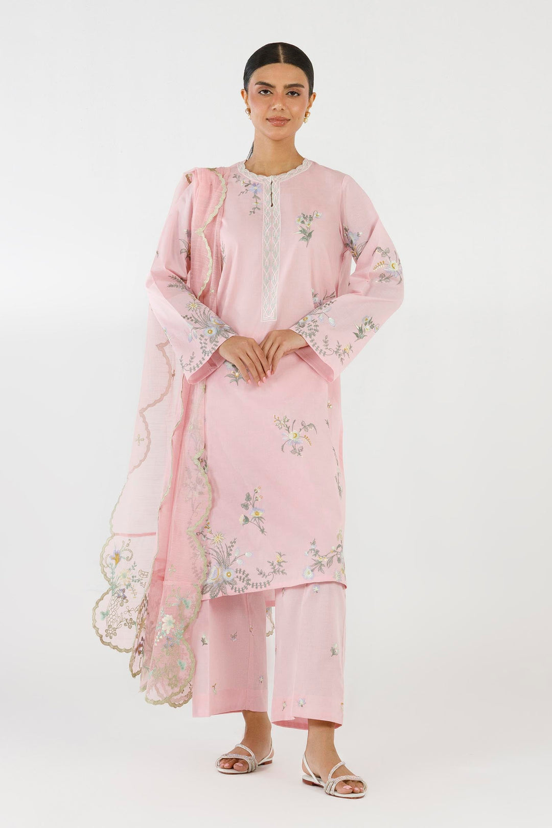 Sana Safinaz - Embroidered Lawn Suit For Women - 3 Piece