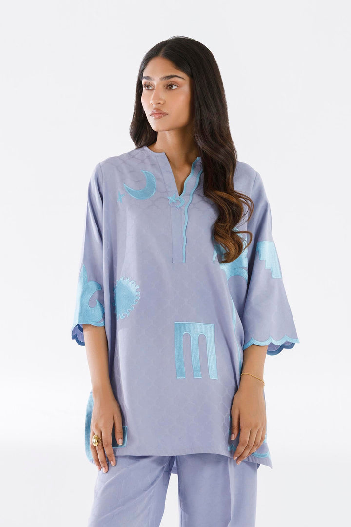 Sana Safinaz - Embroidered Dobby Suit For Women - 2 Piece