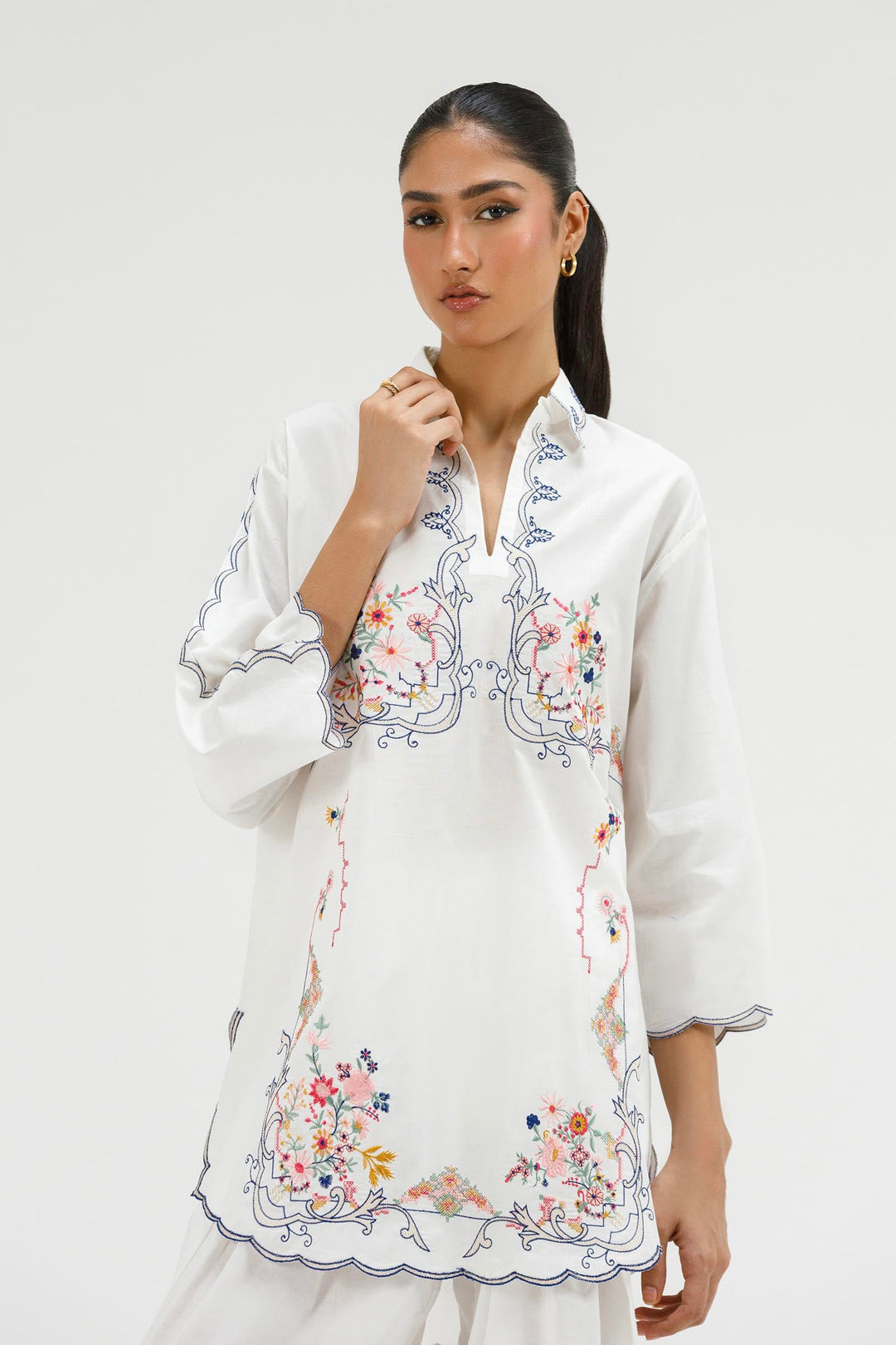 Sana Safinaz - Embroidered Lawn Suit For Women - 2 Piece