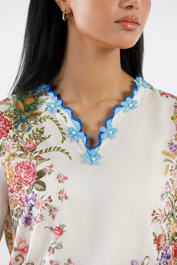 Sana Safinaz - Embroidered Muzlin Suit For Women - 3 Piece