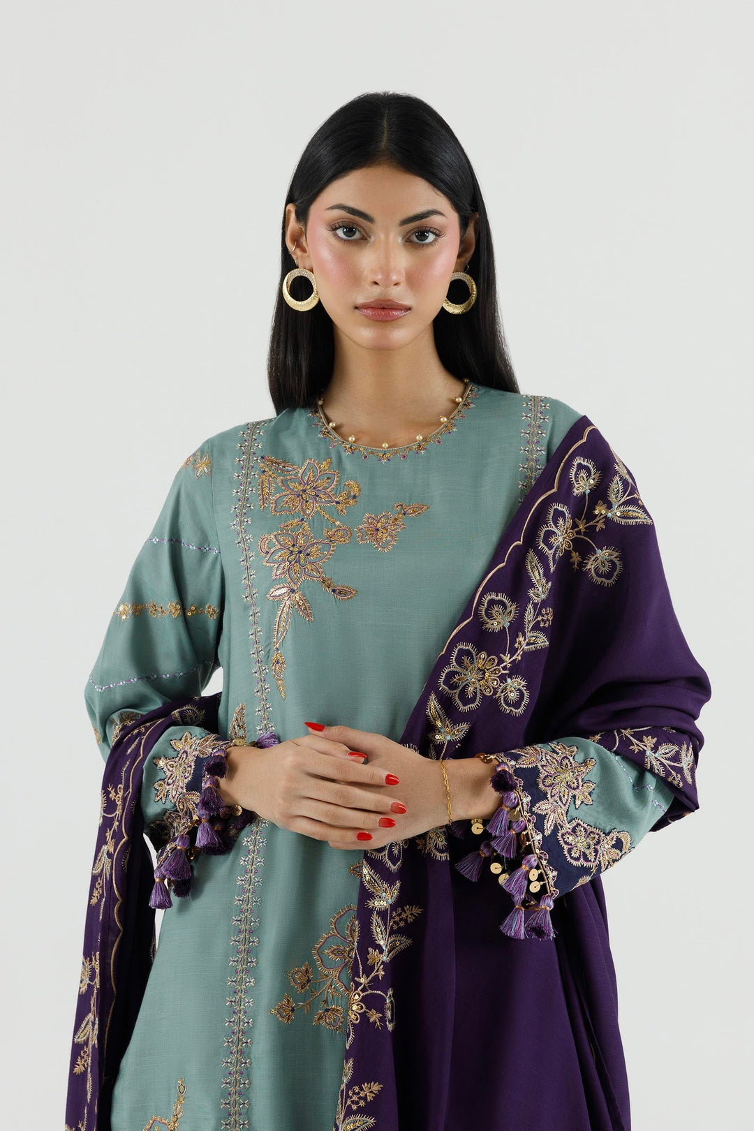 Sana Safinaz - Embroidered Suit For Women - 3 Piece