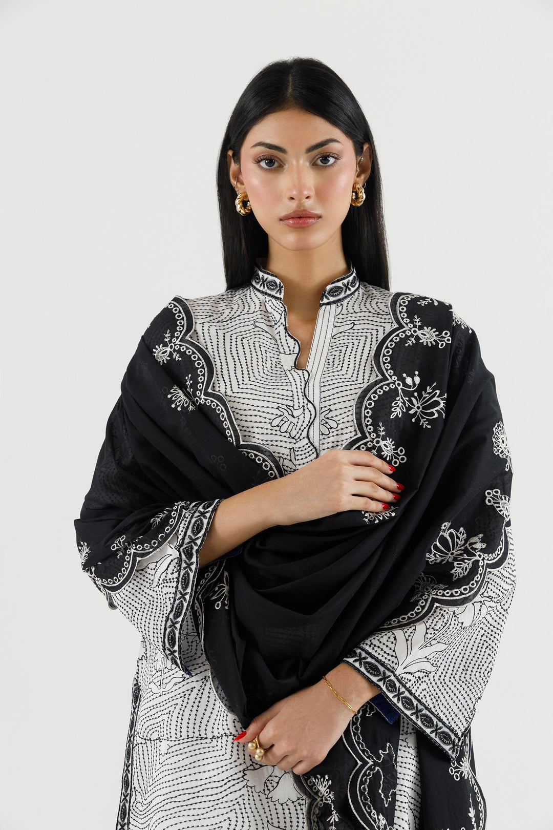Sana Safinaz - Embroidered Lawn Suit For Women - 2 Piece
