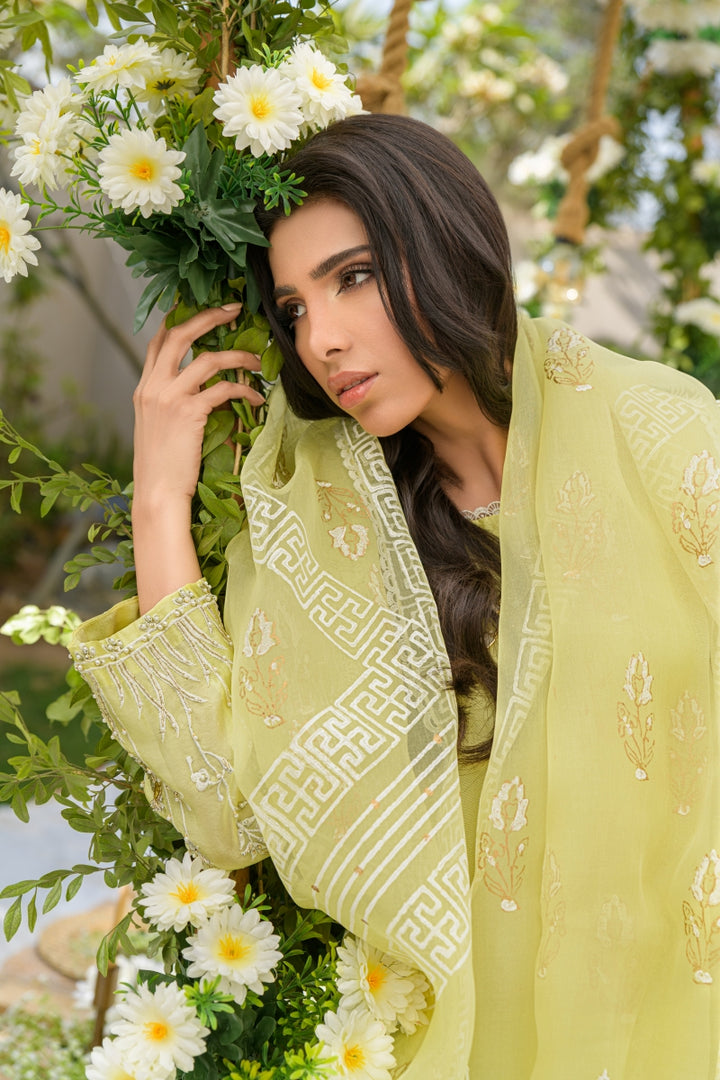 Alishba Kashif - SUNLIT SERENITY - yellow - Silk - 3 Piece