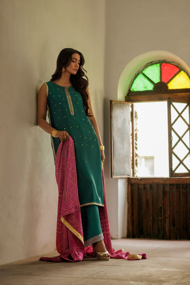 Pinktree - Saawan Rang - Teal - 3 Piece