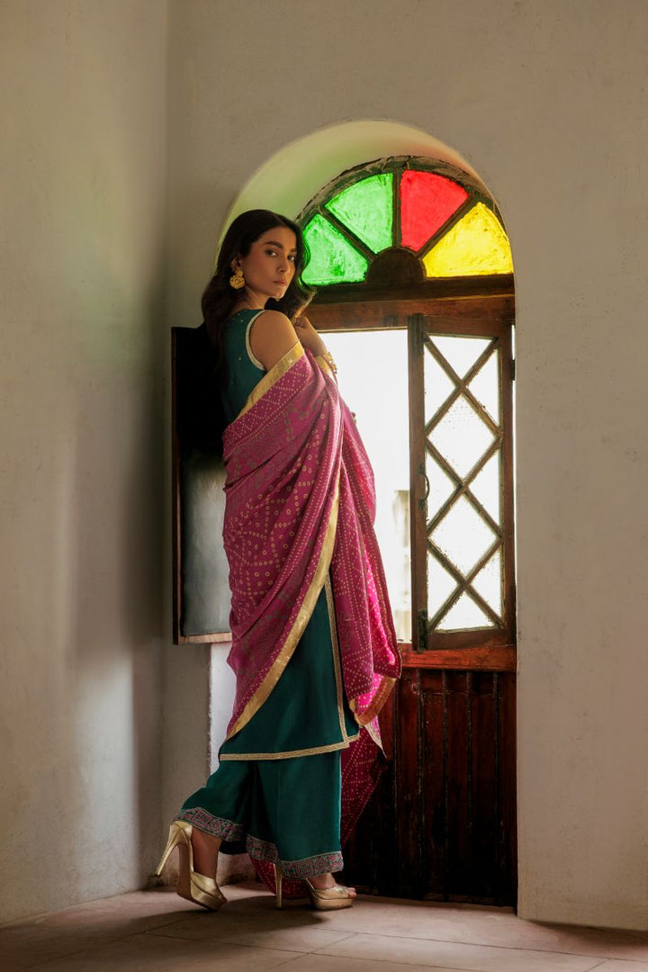 Pinktree - Saawan Rang - Teal - 3 Piece