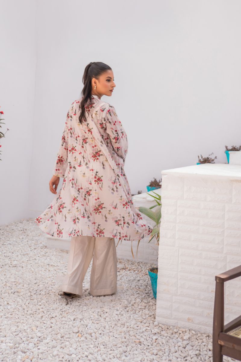Sadia Aamir - Carnation - Printed - Pure Silk Lawn - 1 Piece